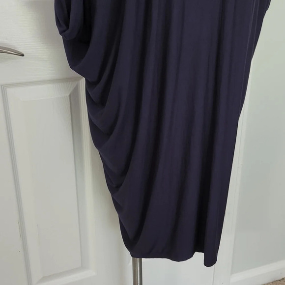 BCBGMAXAZRIA Navy Draped Dress - Picture 6 of 13
